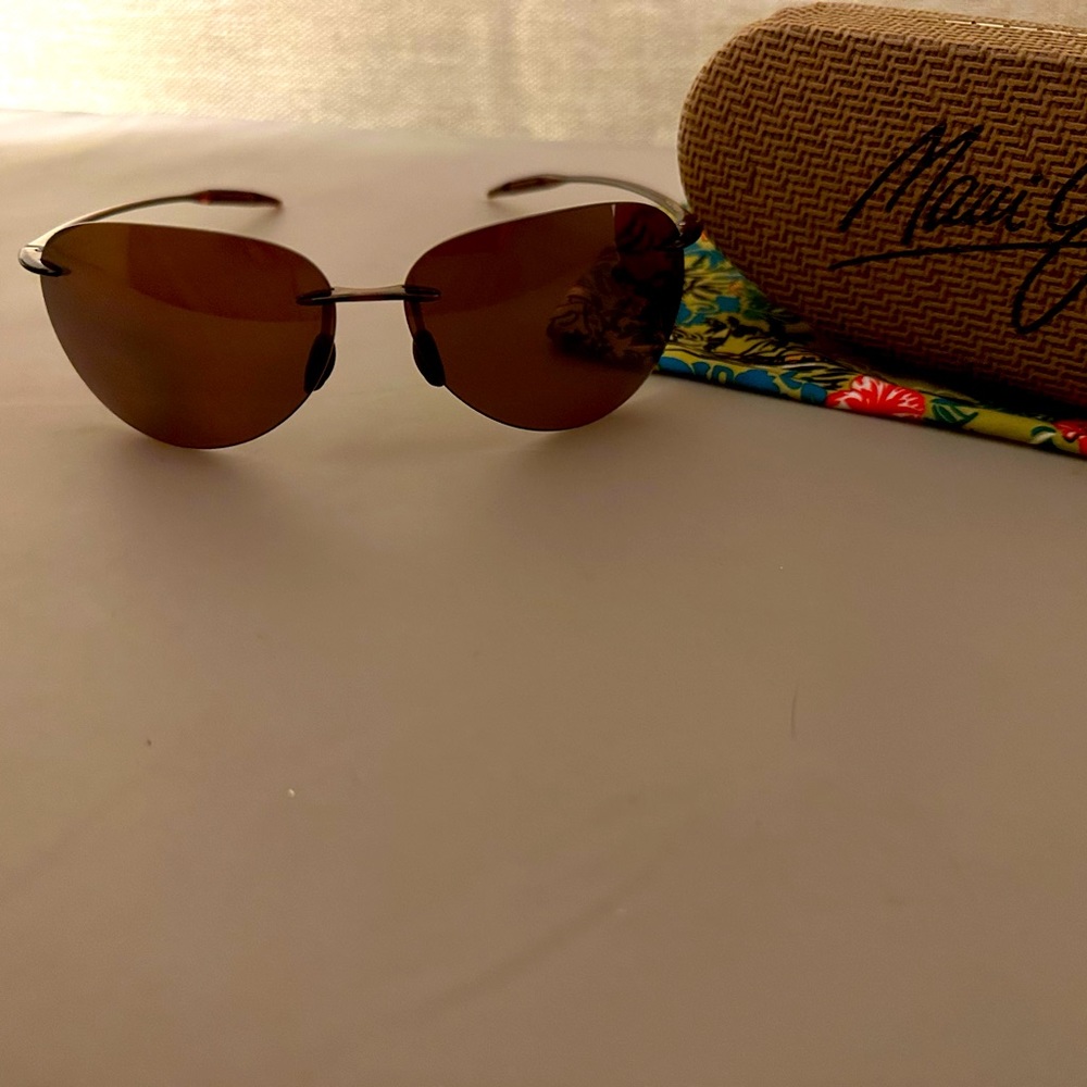 Maui Jim Sugar Beach rimless polarized sunglasses. Mint Condition